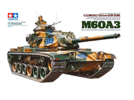 Tamiya M60A3 105 mm pabūklo tanko surenkamas modelis 1/35, 35140