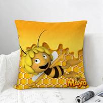 Animacinio filmuko bitė Maja pagalvės užvalkalas Natūralaus lino pagalvės užvalkalų rinkinys Visapusiška dekoracija sofai, miegamajam, kėdei 40cmx40cm(16x16Inch)