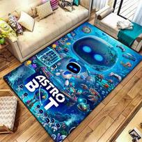 ASTRO BOT Carpet Rug for Living Room Bedroom Home Sofa Decoration,Kids play Non-slip Floor Mat 40x60cm( 15x23in ) blue