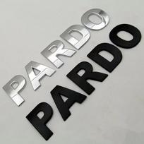 1PC 3D ABS automobile hood front grille logo letter sticker HXBCG5 decal is suitable for Toyota Land Cruiser Prado car accessories Bright black gray