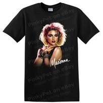 Madonna Like a Virgin Pop Art Portrait 1980s Music Fan T Shirt Retro Tee Design 130 brown