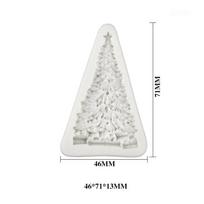 New 3D Christmas Tree Silicone Mold Chocolate Fondant Soap Making Art Resin Mould DIY Party Cake Decoration Kitchen Baking Tools white