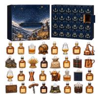 English Advent Calendar -Day Countdown with 2D Flat Design One Size gray