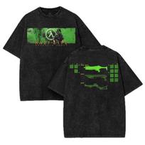 Half-Life Opposing Force Double Sided Tee Retro Game Graphic Shirt 2XL green
