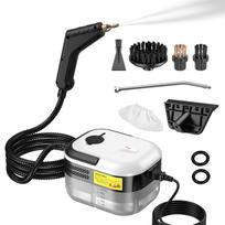 1200W Portable Handheld Steam Cleaner 15s Quick Heat 105 celsius  221 Fahrenheit  High Temperature Steam Cleaning AU plug Black and White