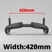 Ullicyc Hover Carbon Vairas T1000 Pilnas Anglies Pakėlimas Road Vairas Pakėlimas 30mm Gravel Cockpit Vidinis Kabelis 420mm gray