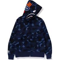 Bape Color Camo Shark Wide Fit Full Zip Double Hoodie 1K20-115-007 S