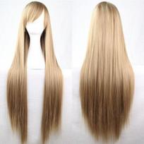 Moteriški 80 cm ilgio tiesūs perukai Madingi Cosplay kostiumai Anime Hair Party Full Wigs beige