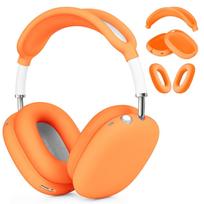 AirPods Max silikoninis apsauginis dėklas: Bluetooth ausinių korpusas, tvirtinamas ant galvos three piece suit oranžinė