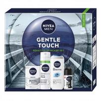 Rinkinys Nivea Men Gentle Touch vyrams: skutimosi putos, 200 ml + balzamas, 100 ml + dušo gelis 3in1, antiperspirantas, 50 ml