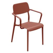 Lauko kėdė Ferne Rimo Burnt Brick, plastikas, su porankiais, ergonomiška