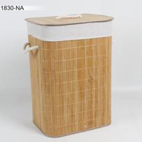 Skalbinių dėžė Max Bamboo, 40x30x57 cm, smėlio spalvos