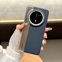 Suitable for Xiaomi 15 Ultra Pigmented Leather Mobile Phone Case with High-quality Texture Xiaomi 14pro Full-inclusive Anti-fall Protection Case Mi 12SUltra mėlyna