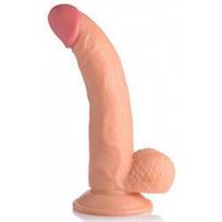 Varpos imitatorius Poppin Dildo 19 cm smėlio spalvos