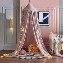 Kids Mosquito Net Baby Crib Curtain Hanging Tent Bed Decor Girl Princess Hanging Bed Canopy Living Corner Play Reading NookDecor gray