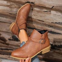 Large Size Martin Boots Women's Autumn and Winter Chelsea Boots Women's Side Zipper Cotton Shoes Women's 43