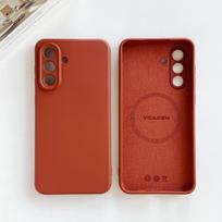 Magsafe įkrovimui skirta skysto silikono magnetinė dėklas Samsung Galaxy S25 S23 S24 S22 Plus Ultra A16 A54 A55 A56 telefonams. Minkštas matinės spalvos dangtelis For SamsungS23 Ultra
