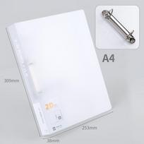 2-Ring File Binder File Folder A4 Binder Folder Cover Office Document Organizer Can Hold 200 Sheets Test Paper Desk Organizer Quality white
