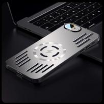 Case For iPhone 16e Metal Heat Dissipation Shockproof Magnetic Case For iPhone 16 E 15 14 Plus 13 12 Pro Max Magsafe Aluminium Alloy Hard Cover iPhone 16e pilka