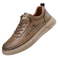 Men Casual Leather Shoes2026 New Luxury Genuine Leather Walking Shoes Outdoor Flat Designer Sneakers Tenis Masculino Shoes 38