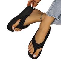 Flip Flop Women Platform Flip Flop 2024 Summer Bathroom Slippers Outdoor Beach Shoes Light Sandals Slides Women Shoes for Women 40 juoda