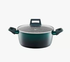 Ambition aliuminio puodas su dangčiu Ombre Green, 28 cm, 6,7 l