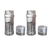 2Pcs 100Ml Clear PET Peppers Grinders Bottle With Adjustable Coarseness And Sealed Seal For Kitchen Camping
