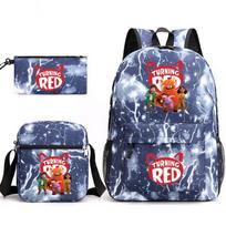 Didelės talpos kuprinė su peties dirželiu; studentiškas trijų dalių pieštukinės rinkinys 3-piece set gray