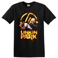 Linkin Park T Shirt Rock Band Singers Microphone Graphic Concert Music Art Tee 4XL black
