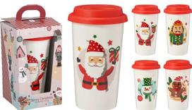 Terminis puodelis Stoneware Gres su silikoniniu dangteliu, 0.4 L
