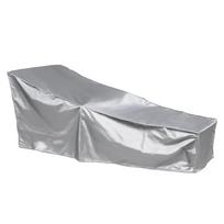 Oxford Cloth Chaise Lounge Cover Full Coverage Waterproof Lounge Chair Cover UV Resistant Windproof Recliner Protective Cover Style B gray