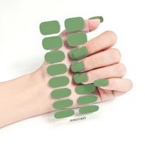Semi-cured Stickers Solid Full Cover UV Lamp Gel Nail Strips Manicure Decration Pure Long-lasting