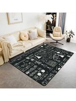 Science Rug,Math Equation Area Rug Living Room Rugs for Kids Teens Bedroom,Chemical Back to School Theme Floor Mats Rugs 80x160CM