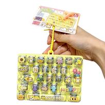 Mielas makaronų spalvos 26 klavišų Fidget Clicker raktų pakabukas, Streso mažinimo mini klaviatūros žaislas, Nešiojamas krepšio pakabukas piršto galiuko jutimo žaislas beige