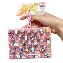 Mielas makaronų spalvos 26 klavišų Fidget Clicker raktų pakabukas, Streso mažinimo mini klaviatūros žaislas, Nešiojamas krepšio pakabukas piršto galiuko jutimo žaislas