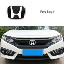 Car Emblem Stickers Auto Front IOUIF66 Grille Trunk Steering Wheel Decoration Accessories For Honda Civic 8th 9th 9.5th 10th Generation 2012-2014 Civic gray