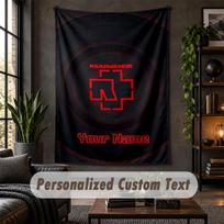 Personalized Wall Tapestry,Rammstein Custom Text, Soft Fabric Wall Art For Indoor Decoration 130cmx150cm