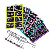 24/32/40/41Pcs Metal Brain Teaser Puzzle Ring Mind Logic Iq Test 3D Interlocking Wire Puzzle Kids Adults Challenging Game