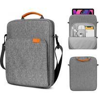 13-inch Laptop Sleeve Bag IPad Air Pro With Adjustable Strap Water-Resistant Shockproof Shoulder Men Women 13.3 šviesiai pilka spalva