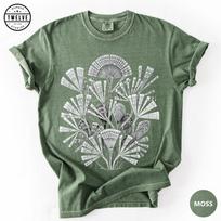 Comfort Colors® Vintage Seaweed Chart Shirt, Botany Teacher Gift, Marine Algae Tee, Science T-Shirt, Naturalist Tshirt, Plant Lover Gift 140 gray