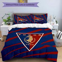 MKS Pogoń Szczecin 3pcs Bedding Set Duvet Cover Closure Includes 1 Duvet Cover & 2 Pillowcases for All Seasons Bedroom Home Dorm Decor 140cmx200cm