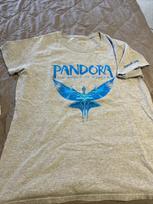 RARE PANDORA PASSHOLDER SHORT SLEEVE SHIRT woman size L M gray