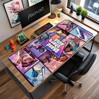 Grand Theft Auto Personalized Text Mouse Pad Desk Mouse Pad Ultra-Long Desk Mat Non-Slip Rubber Base Office and Gaming Desk Decoration 40cmx90cm