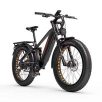 LANKELEISI Silvertip8 Fat Tire E-Bike 26×4.0, 52V 20Ah Battery, 1000W Motor, Hydraulic Brake, Shimano 7-Speed, All Terrain Black Gray
