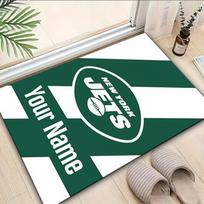 Custom Name Rug Jets Football Area Rug Suitable for Indoor And Outdoor,Carpets for Homes, Offices,Living Rooms,Home Decor,Christmas Gift 40cmx60cm white