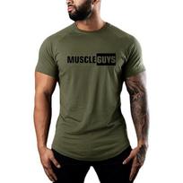 Do The Work  Summer Printed Sportswear Mens O-neck Cotton Fashion Casual Bodybuilding Fitness Gym Sports Cool T-shirt 6 Colors M žalia