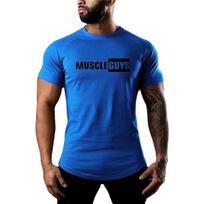 Do The Work  Summer Printed Sportswear Mens O-neck Cotton Fashion Casual Bodybuilding Fitness Gym Sports Cool T-shirt 6 Colors XXL mėlyna