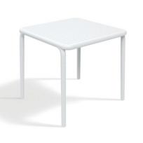 Plastikinis lauko stalas Ferne Brene Baltas praktiškas dizainas 79x79 cm