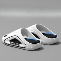 New Home Indoor Anti-slip Thick-soled Flip-flops with Anti-odor Shoes Worn Outside Fits 41-42 balta/juoda