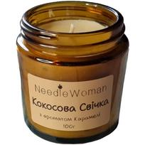 Rankų darbo kokoso vaško kvapioji žvakė stiklainyje NWN-121 NeedleWoman   Karamelė (76681012) Caramel